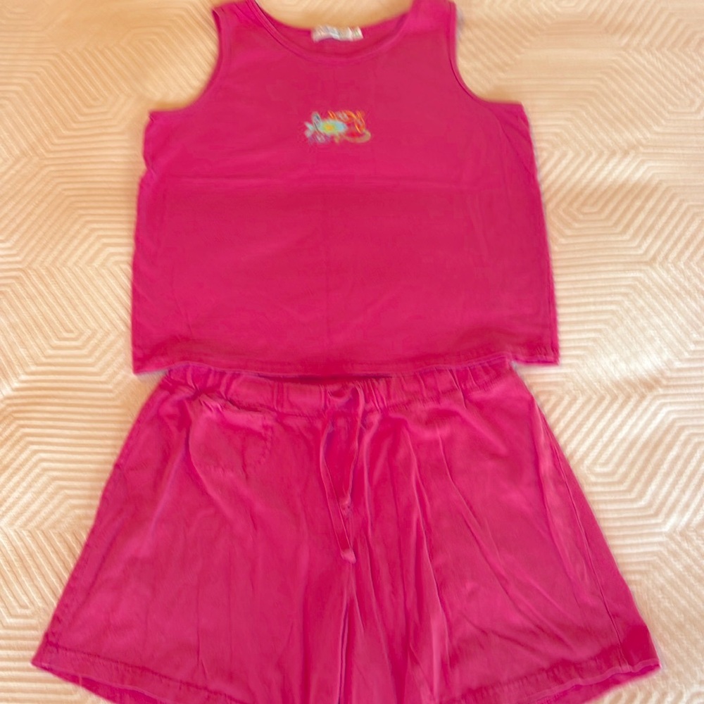 Fresh Produce Pink Tank and Shorts Set